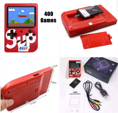 New World SUP Handheld Game Console,Classic Retro Video Gaming Player Colorful LCD Screen USB Rechargeable Portable Game Console with 400 in 1 Classic Old Games Best Toy Gift for Kids